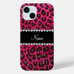 Coque Case-Mate iPhone Empreinte de léopard de parties scintillant rose r