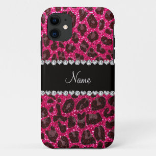 Case-Mate iPhone Case Empreinte de léopard de parties scintillant rose r