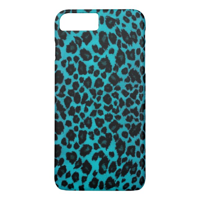 Coques Case-Mate iPhone Empreinte de léopard de turquoise (Dos)