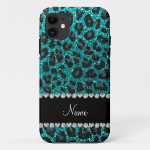 Case-Mate iPhone Case Empreinte de léopard d'parties scintillant d'aqua
