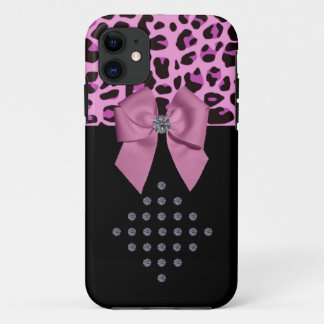 Coque Case-Mate iPhone Empreinte de léopard et diamants