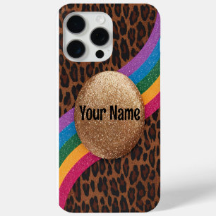 Coque Case-Mate iPhone Empreinte de léopard Glam avec Parties scintillant