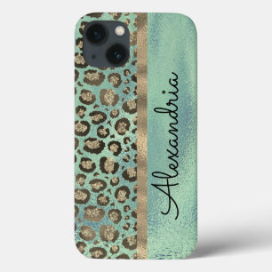 Case-Mate iPhone Case Empreinte de léopard Glittery sur Vert brillant