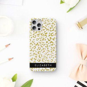 Case-Mate iPhone Case Empreinte de léopard, Leopard d'or, Parties scinti