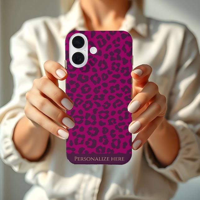 Coques Case-Mate iPhone Empreinte de léopard-Magenta (Leopard Print-Magenta- Case-Mate iPhone Case )