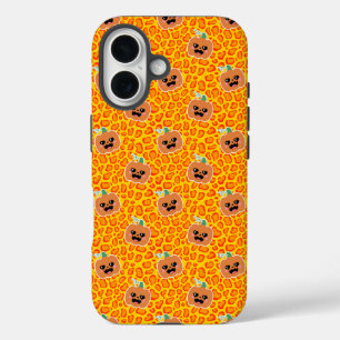 Coque Pour iPhone 16 Empreinte de léopard motif Halloween