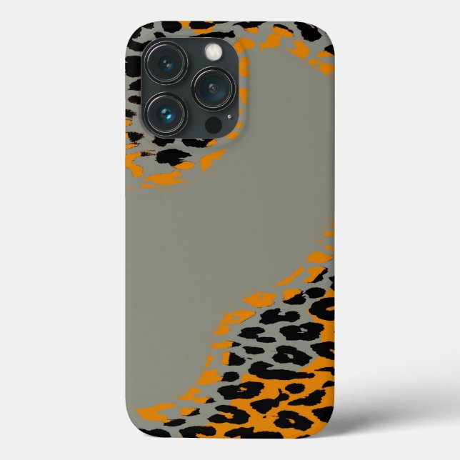 Coques Case-Mate iPhone Empreinte de léopard noir et jaune (Verso)