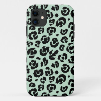 Coques Pour iPhone Empreinte de léopard noir vert en bon état