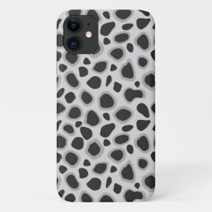 Coques Pour iPhone Empreinte de léopard - Nuances de gris