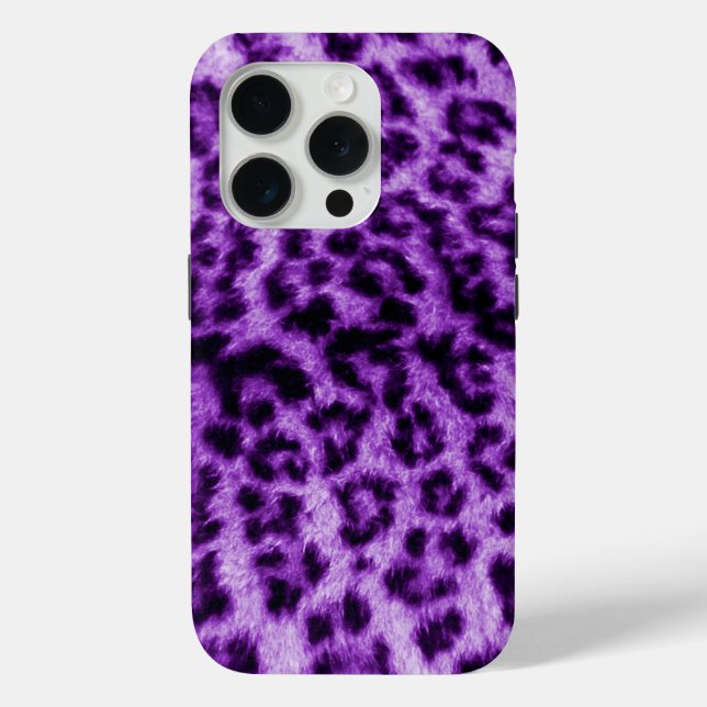 Coques Case-Mate iPhone Empreinte de léopard pourpre (Verso)