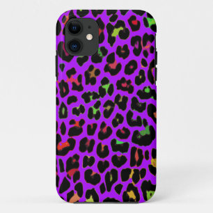 Coque Case-Mate iPhone Empreinte de léopard pourpre de bruit
