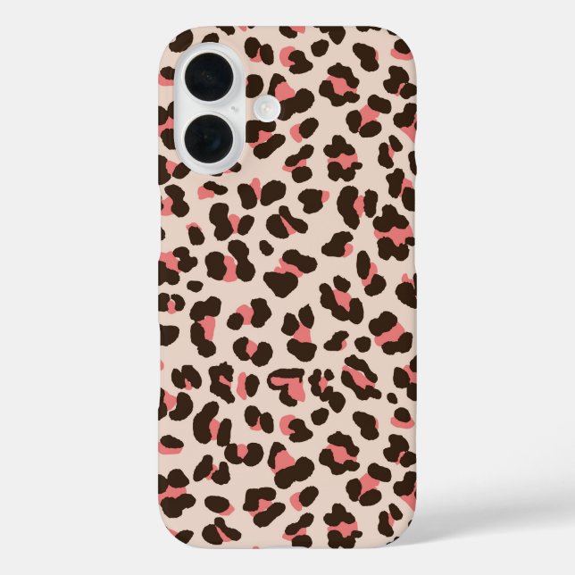 Coques Case-Mate iPhone Empreinte de léopard rose (Verso)