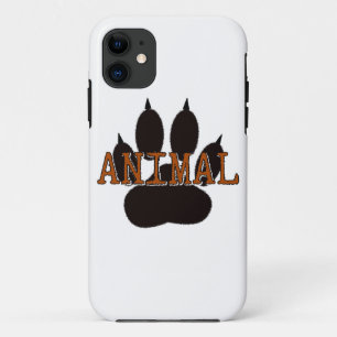 Case-Mate iPhone Case Empreinte de patte d'animal noir