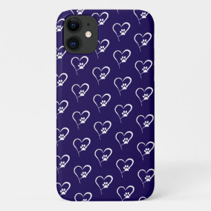 Case-Mate iPhone Case Empreinte de patte de chien dans le coeur blanc Co