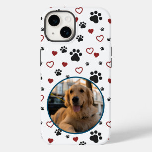 Coque Case-Mate iPhone Empreinte de patte de chien mignon Motif animal de