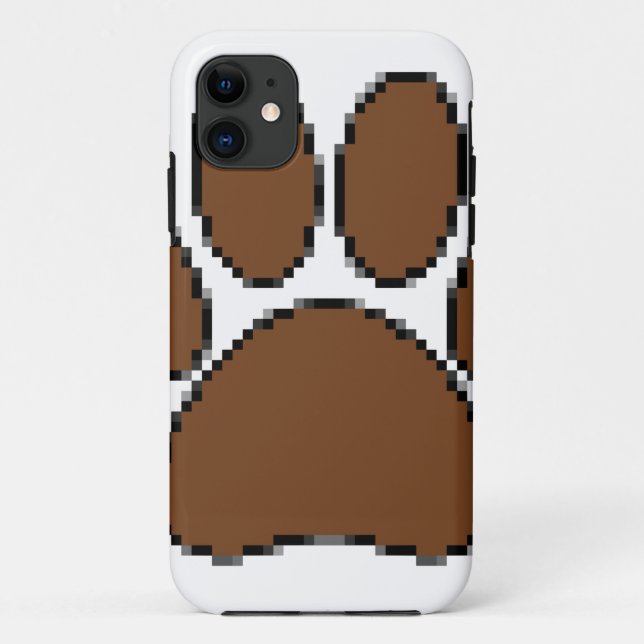 Coques Case-Mate iPhone Empreinte de patte de chien Pixel (Dos)