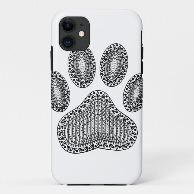 Coques Case-Mate iPhone Empreinte de patte d'encre Abstrait (Dos)