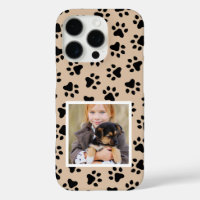 Empreinte de patte photo beige et noir pour animau