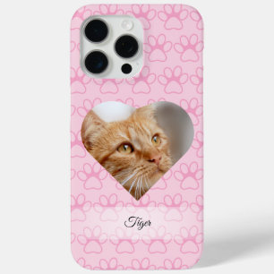 Coque Case-Mate iPhone Empreinte de patte photo cardiaque personnalisé