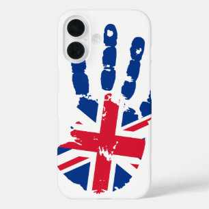Coque Pour iPhone 16 Empreinte du drapeau du Royaume-Uni