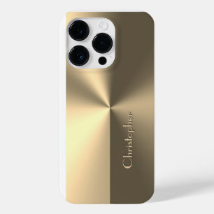 Coque Case-Mate iPhone Empreinte en acier inoxydable en or de titane