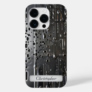 Coque Case-Mate iPhone Empreinte en acier inoxydable titane argent