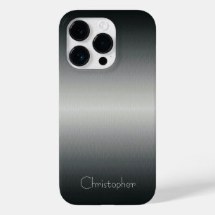 Coque Case-Mate iPhone Empreinte en acier inoxydable titane argent