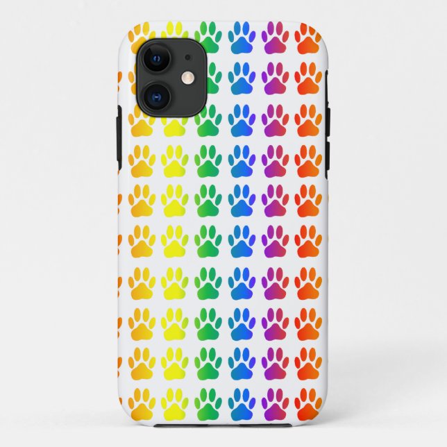 Coques Case-Mate iPhone Empreinte Rainbow Chien (Dos)