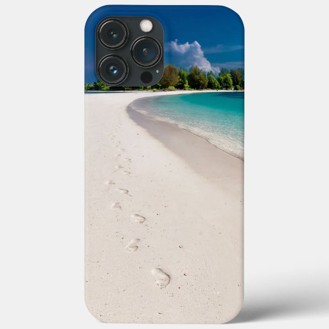 Coques Case-Mate iPhone Empreintes dans l'océan tropical du sable (Verso)