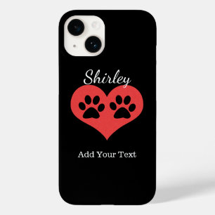 Coque Case-Mate iPhone Empreintes de pattes dans mon coeur par Shirley Ta