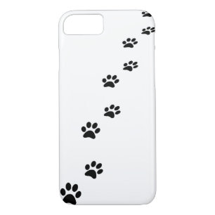 Case-Mate iPhone Case Empreintes de pattes de chat noir sur blanc