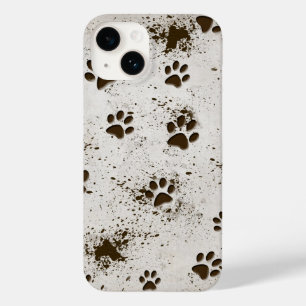 Coque Case-Mate iPhone Empreintes de pattes de chiens boueux