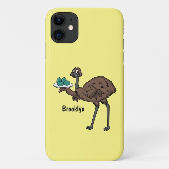 Coques Case-Mate iPhone Emu avec dessin animé d'oeufs (Dos)