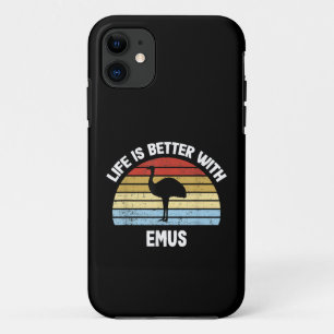 Case-Mate iPhone Case Ému avec texte allemand Das Leben ist besser 