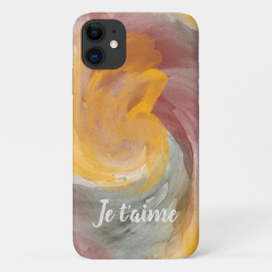 Case-Mate iPhone Case En amour Français Automne Aquarelle Paint Swirls