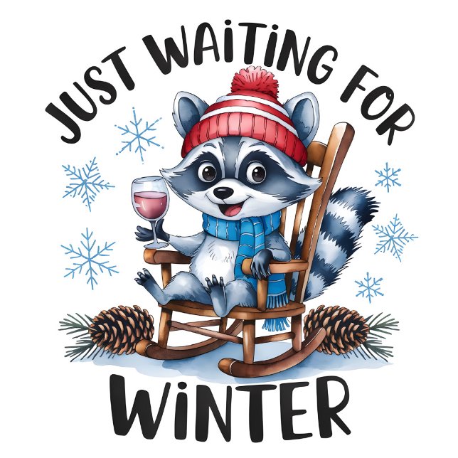 Coques Case-Mate iPhone En attendant l'hiver  (Just waiting for winter, a raccoon in rocking chair!)