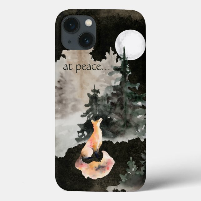Coques Case-Mate iPhone en paix ~ Fox et Pleine lune Woodland (Verso)