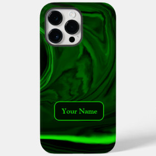 Coque Case-Mate iPhone en pierre de malachite verte, personnalisée