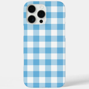 Coque iPhone 16 Pro Max En vichy bleu
