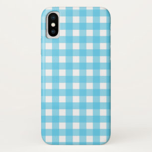 Case-Mate iPhone Case En vichy bleu cérusé clair