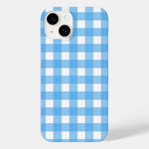 Coque Case-Mate iPhone En vichy bleu ciel