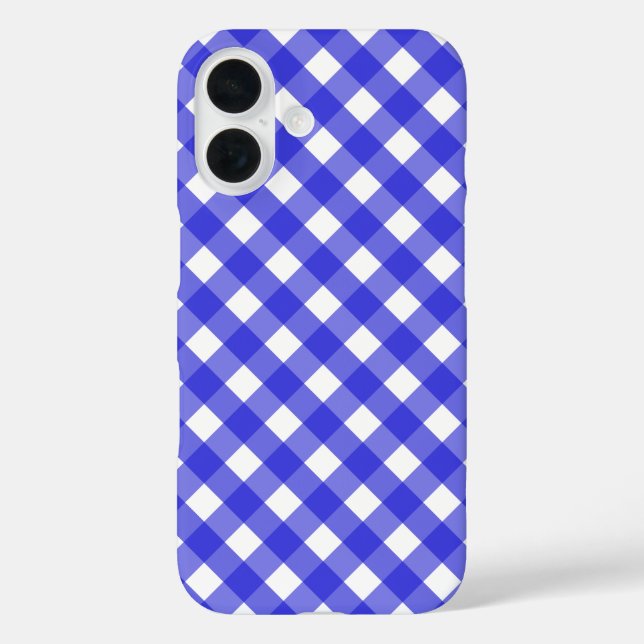 Coques Case-Mate iPhone En vichy bleu royal (Verso)