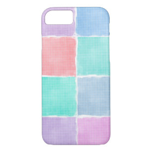 Coque iPhone 7 en vichy blocs