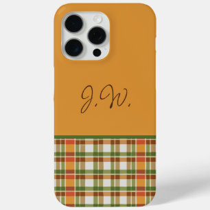 Coque Case-Mate iPhone En vichy orange et vert
