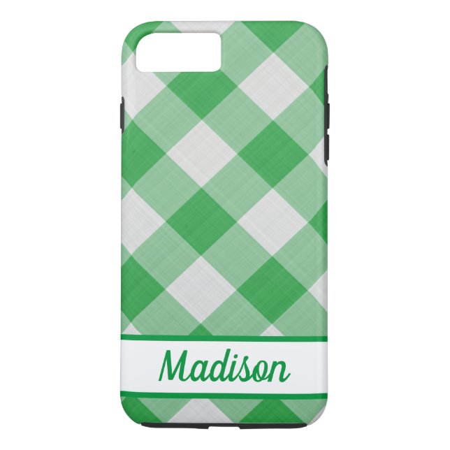 Coques Case-Mate iPhone En vichy verte (Dos)