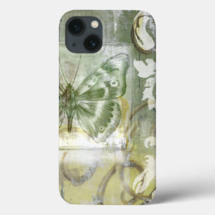 Coques Pour iPhone Encart vert de papillon avec la porte de