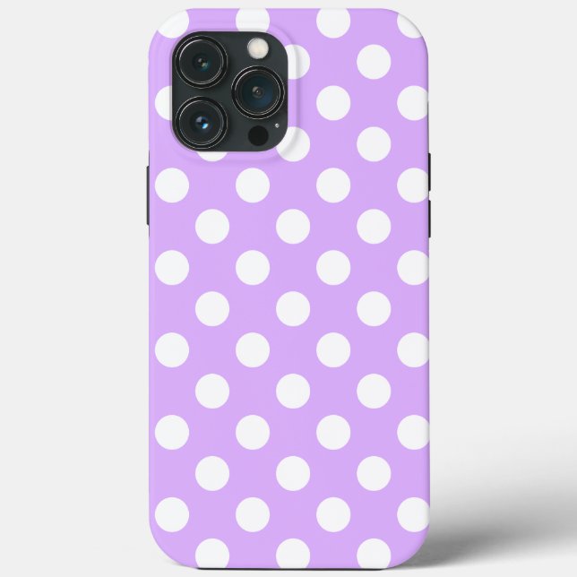 Coques Case-Mate iPhone Enchantant Lavande Et Beaux Pois Blancs  (Verso)