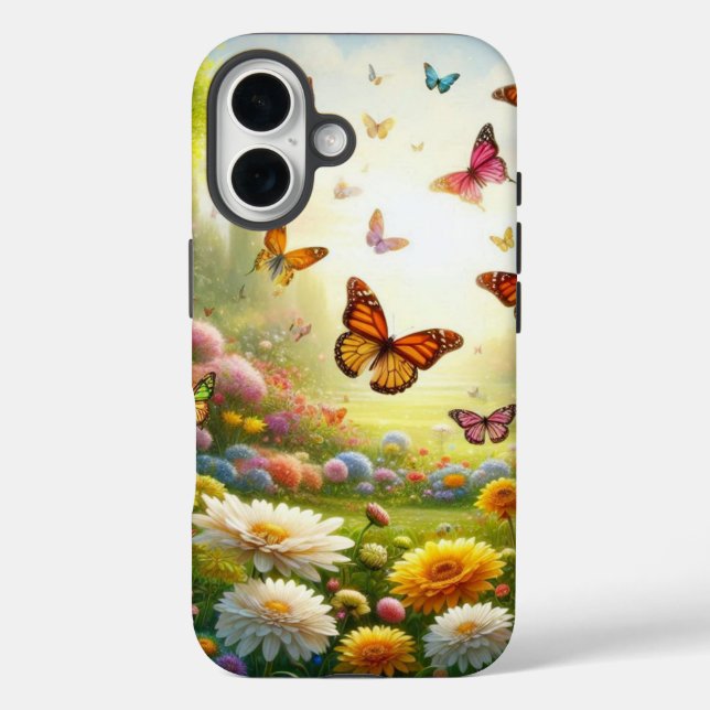 Coques Case-Mate iPhone Enchanter le jardin des papillons (Verso)