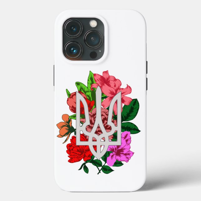 Coques Case-Mate iPhone Encore botanique et trident ukrainien tryzub (Verso)