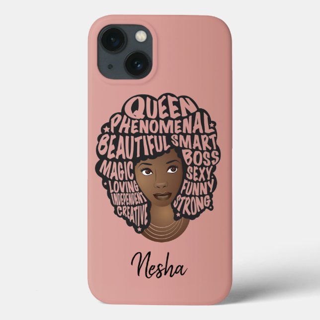Coques Case-Mate iPhone Encourageant les femmes noires, cheveux naturels,  (Verso)